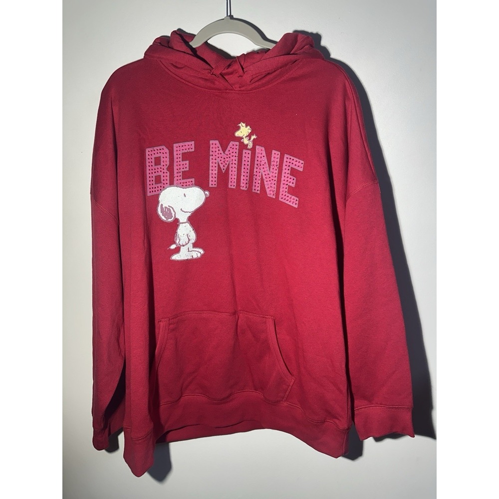 Torrid‎ Peanuts Snoopy 'Be Mine' Fleece Hoodie Sweatshirt Women's Size 1X NWT